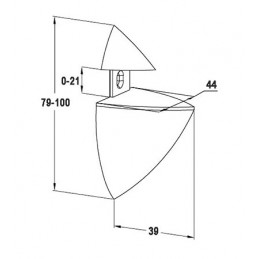 Podpórka regulowana do półek 1-21mm czerwona 2szt. ICEBERG 4 ref.450