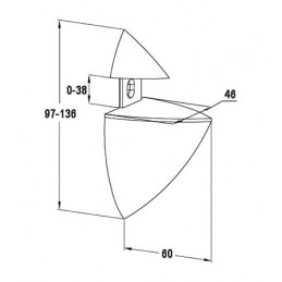 Podpórka ICEBERG 6 mosiądz 2szt.