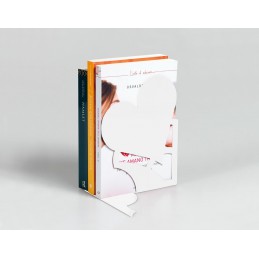 Podpórka do książek 190x146mm mod. MON AMOUR biała