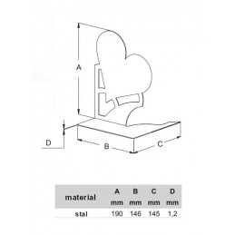 Podpórka do książek 190x146mm mod. MON AMOUR srebrna
