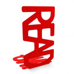 Podpórka do książek stalowa czerwona 190x110mm mod. READING