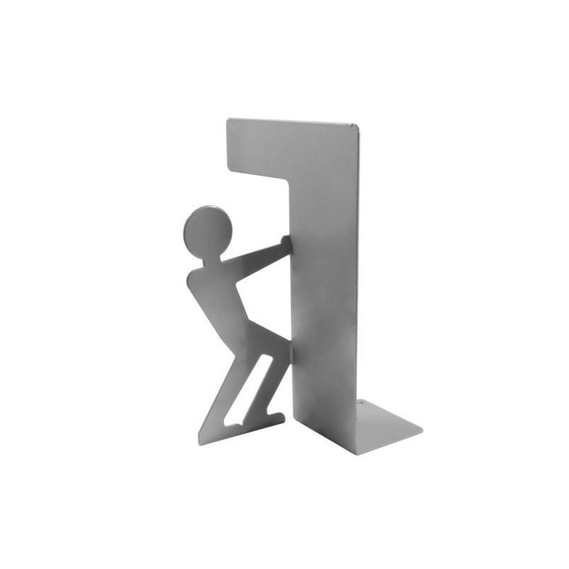 Podpórka do książek stalowa srebrna 197x140mm mod. SUPERMAN