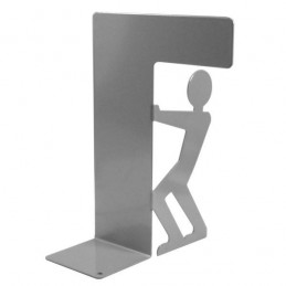 Podpórka do książek stalowa srebrna 197x140mm mod. SUPERMAN