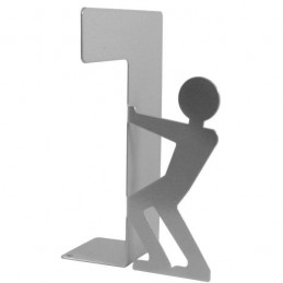 Podpórka do książek stalowa srebrna 197x140mm mod. SUPERMAN