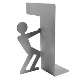 Podpórka do książek stalowa srebrna 197x140mm mod. SUPERMAN