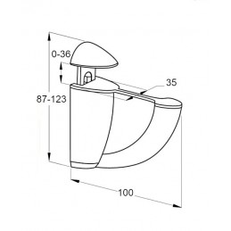 Podpórka LUNA 10 czarna /2szt./ display