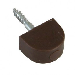 Podpórka meblowa 14mm brązowa z wkrętem mod.165