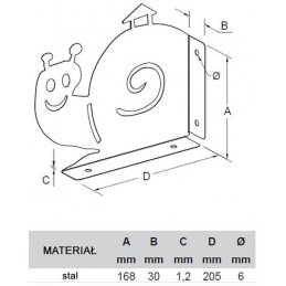 Podpórka MOLLY 20cm żółta 2szt. ref.366