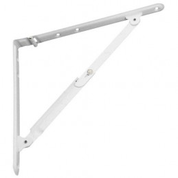 Wspornik półki składany stalowy biały 405x400mm mod. 3