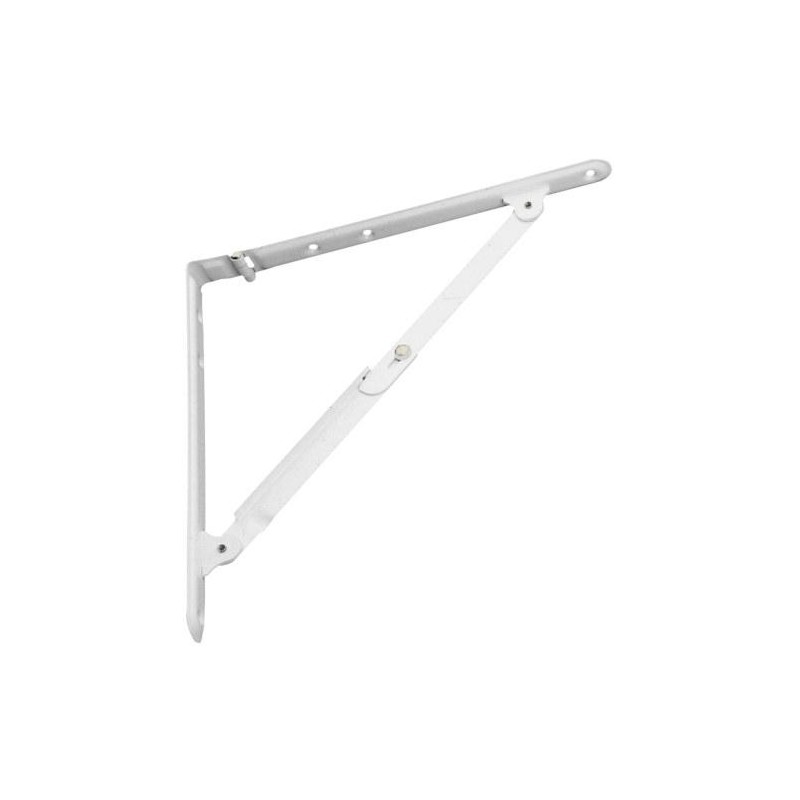 Wspornik półki składany stalowy biały 405x400mm mod. 3