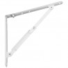 Wspornik półki składany stalowy biały 400x400mm mod. 3