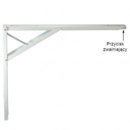 Wspornik półki składany stalowy biały 445x415mm mod. 5