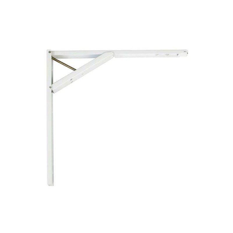 Wspornik półki składany stalowy biały 495x465mm mod. 5