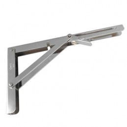 Wspornik półki składany stalowy niklowany 300x155mm mod. 800