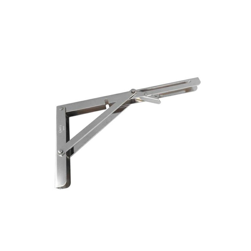 Wspornik półki składany stalowy niklowany 300x155mm mod. 800