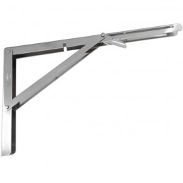 Wspornik półki składany stalowy niklowany 400x215mm mod. 800