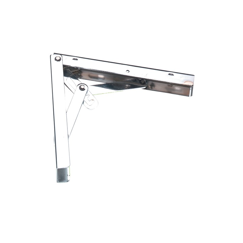 Wspornik półki składany stalowy chromowany 200x200mm mod. 8