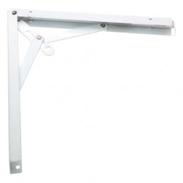 Wspornik półki składany stal biały 300x300 mod. 8