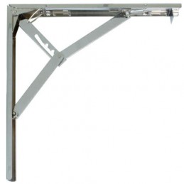 Wspornik półki składany stalowy chromowany 400x400mm mod. 8