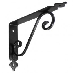 Wspornik półki stalowy czarny młotkowany 175x230mm TOSCANIA 23