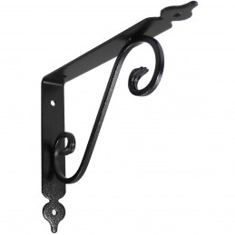 Wspornik półki stalowy czarny młotkowany 175x230mm TOSCANIA 23