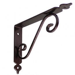 Wspornik półki stalowy miedź młotkowana 175x230mm TOSCANIA 23