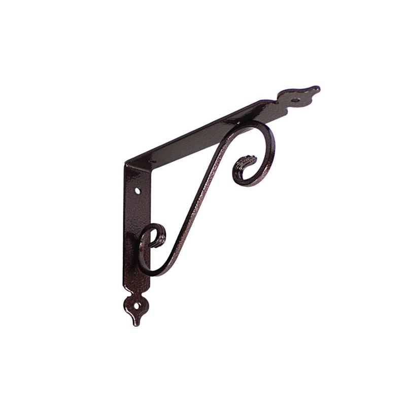 Wspornik półki stalowy miedź młotkowana 175x230mm TOSCANIA 23