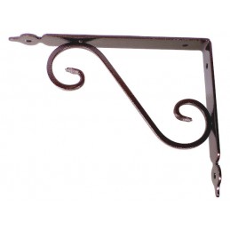 Wspornik półki stalowy miedź młotkowana 175x230mm TOSCANIA 23