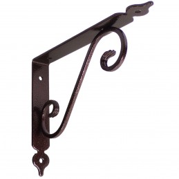 Wspornik półki stalowy miedź młotkowana 175x230mm TOSCANIA 23