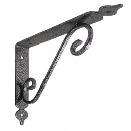 Wspornik półki stalowy srebrny młotkowany 175x230mm TOSCANIA 23