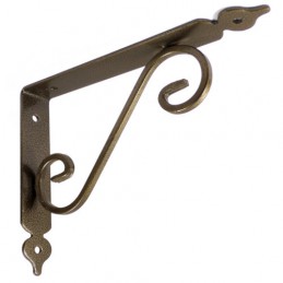 Wspornik półki stalowy złoty młotkowany 175x230mm TOSCANIA 23