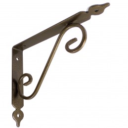 Wspornik półki stalowy złoty młotkowany 175x230mm TOSCANIA 23