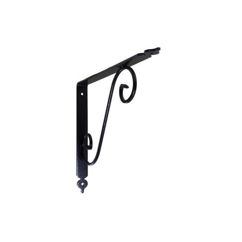 Wspornik półki stalowy czarny młotkowany 280x330mm TOSCANIA 33