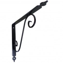 Wspornik półki stalowy czarny młotkowany 280x330mm TOSCANIA 33