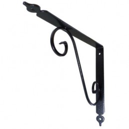 Wspornik półki stalowy czarny młotkowany 280x330mm TOSCANIA 33