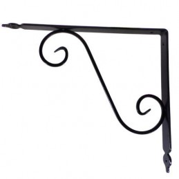 Wspornik półki stalowy czarny młotkowany 280x330mm TOSCANIA 33