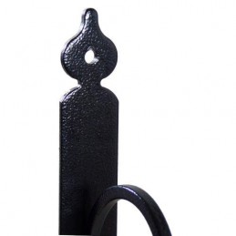 Wspornik półki stalowy czarny młotkowany 280x330mm TOSCANIA 33