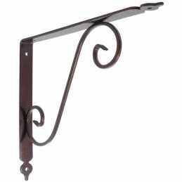 Wspornik półki stalowy miedź młotkowana 280x330mm TOSCANIA 33