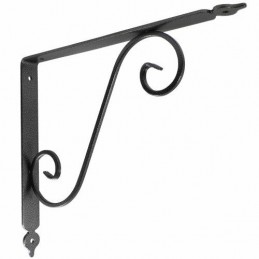 Wspornik półki stalowy srebrny młotkowany 280x330mm TOSCANIA 33