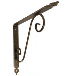 Wspornik półki stalowy złoty młotkowany 280x330mm TOSCANIA 33