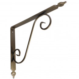 Wspornik półki stalowy złoty młotkowany 280x330mm TOSCANIA 33