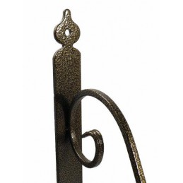 Wspornik półki stalowy złoty młotkowany 280x330mm TOSCANIA 33