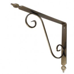 Wspornik półki stalowy złoty młotkowany 280x330mm TOSCANIA 33