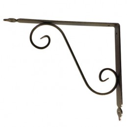 Wspornik półki stalowy złoty młotkowany 280x330mm TOSCANIA 33