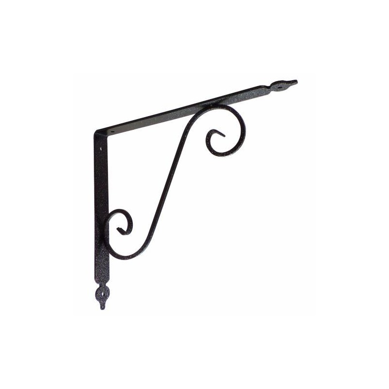 Wspornik półki stalowy czarny rustykalny 280x330mm TOSCANIA 33