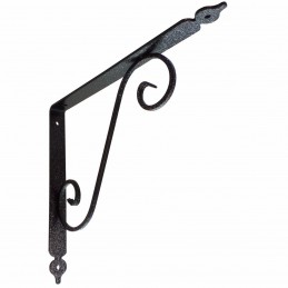 Wspornik półki stalowy czarny rustykalny 280x330mm TOSCANIA 33