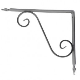 Wspornik półki stalowy srebrny 280x330mm TOSCANIA 33