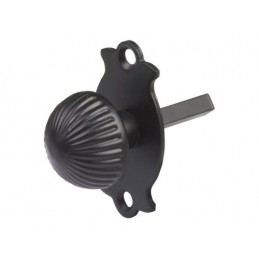 Pokrętło WC z szyldem czarne trzpień 6mm mod.11P