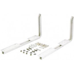 Wsporniki regulowane aluminium białe 380-450x200mm 2szt. mod.7