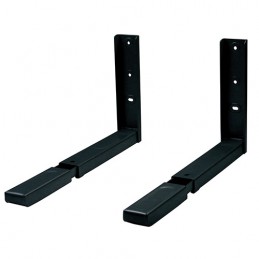 Wsporniki regulowane stalowe czarne 360-450x220mm 2szt. mod.500